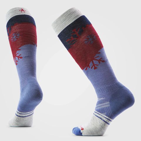 Women's Ski Snowpocalypse Pattern Over The Calf Socks