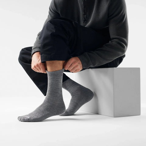 Everyday Solid Rib Crew Socks