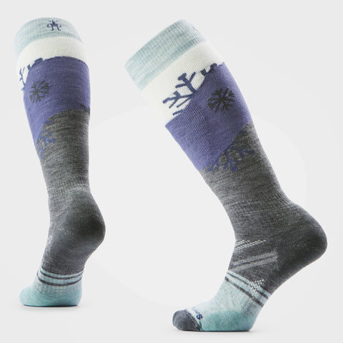 Women's Ski Snowpocalypse Pattern Over The Calf Socks